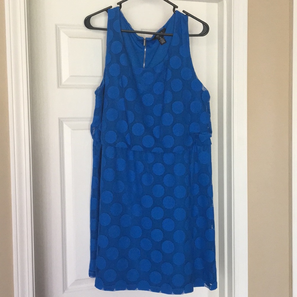 Style & Co blue polka dot dress-XL